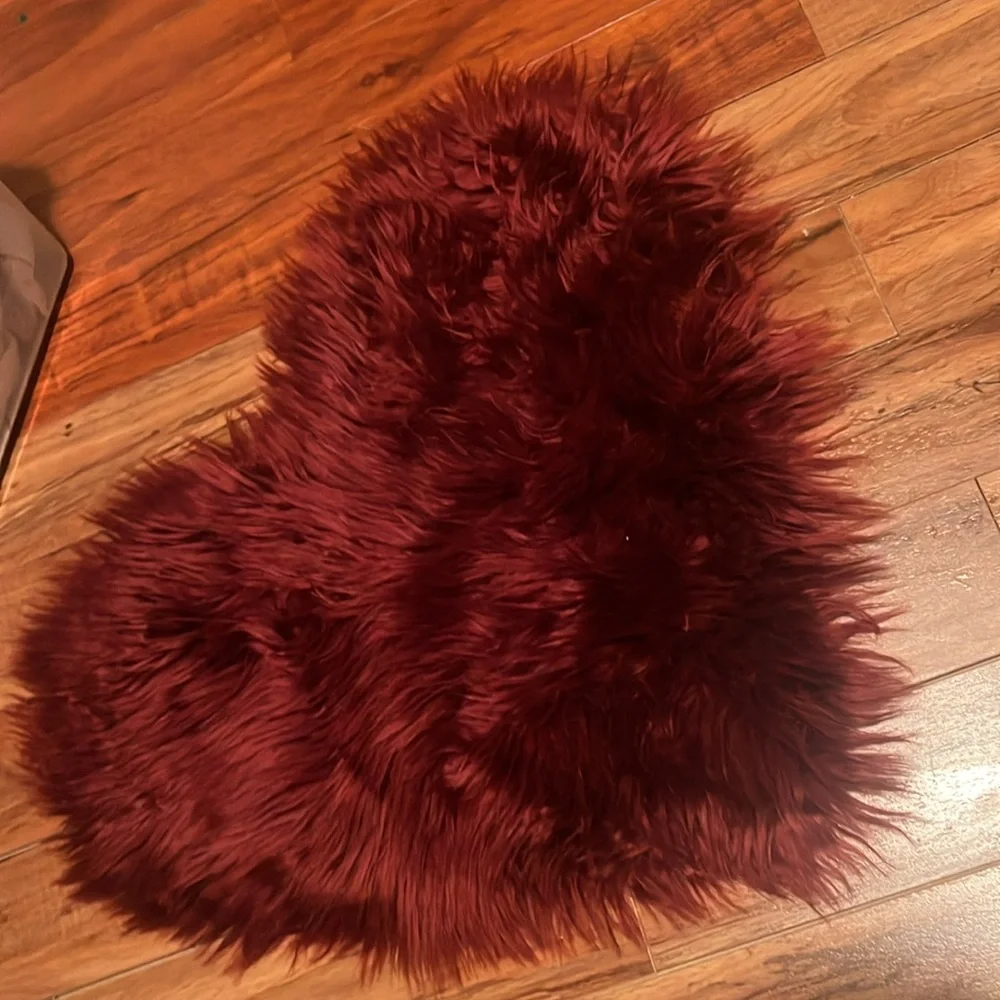 Plush heart shaped Bathroom rug/ Firm price